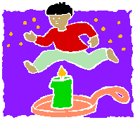 Jack jumping over a candle stick.